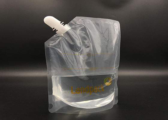Clear Window Spout Pouch Packaging 120 - 160 Mic For Cosmetic / Milk / Flavoring