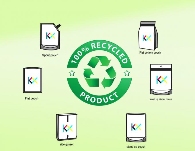 Προσαρμόσιμη ψηφιακή εκτύπωση ανακυκλώσιμες σακούλες συσκευασίας αντοχή σε δάκρυα 2