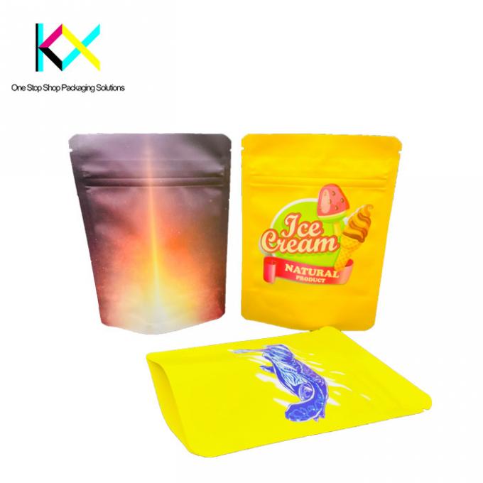 Ελαφριά σακούλες συσκευασίας τροφίμων με ματ φερμουάρ με σνακ ISO9001 πιστοποιημένες 1